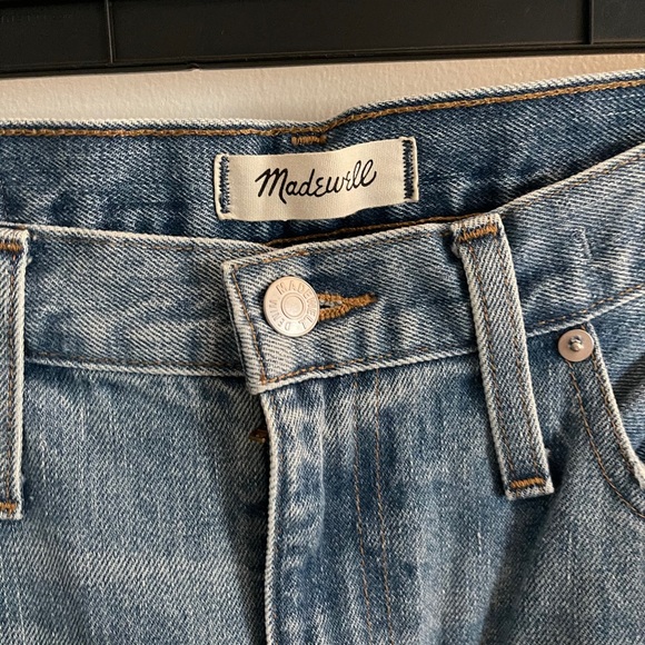 Madewell shredded and bleached denim mom jeans - Picture 3 of 3